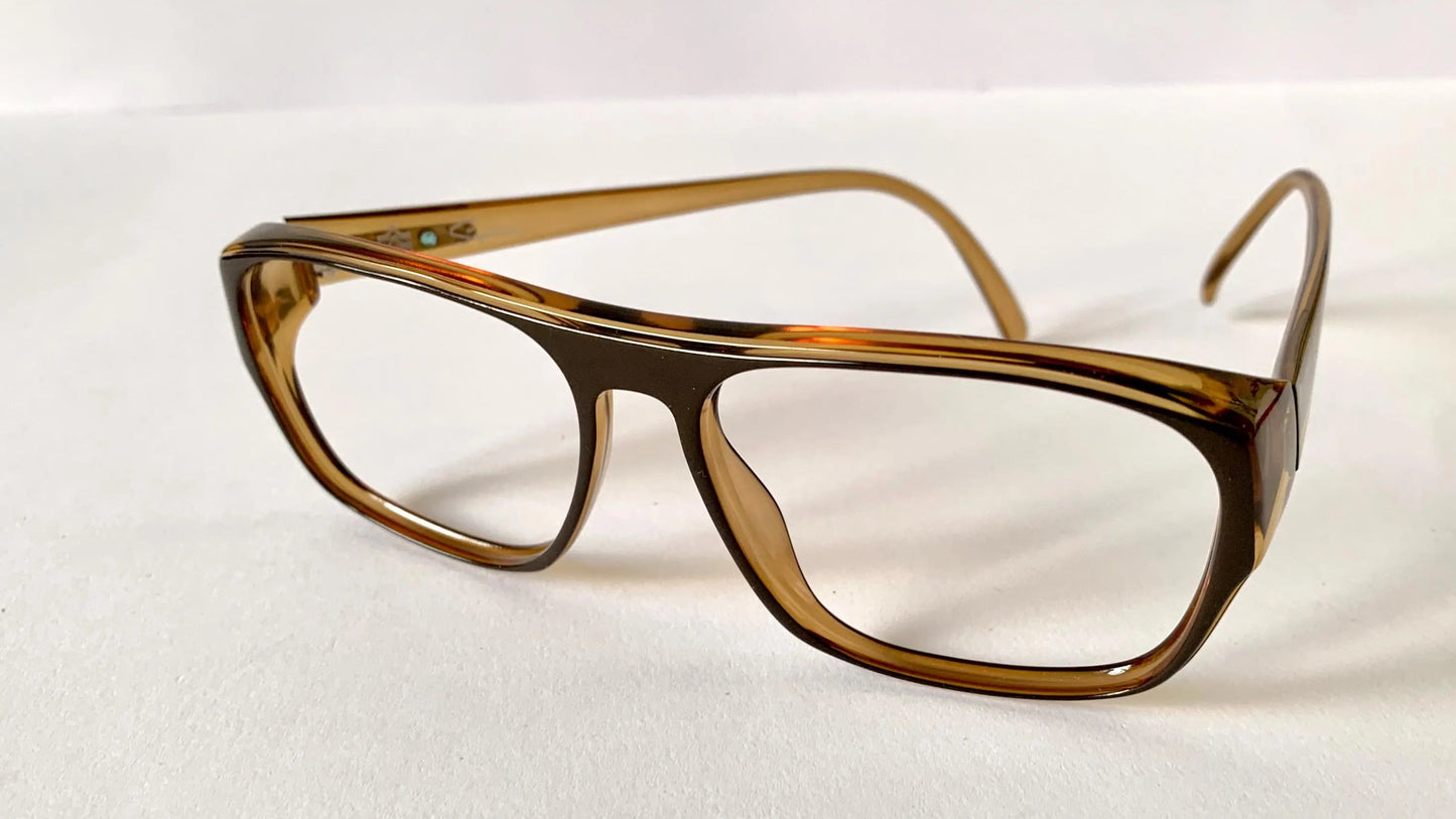 Saphira 80s glasses - square brown frames