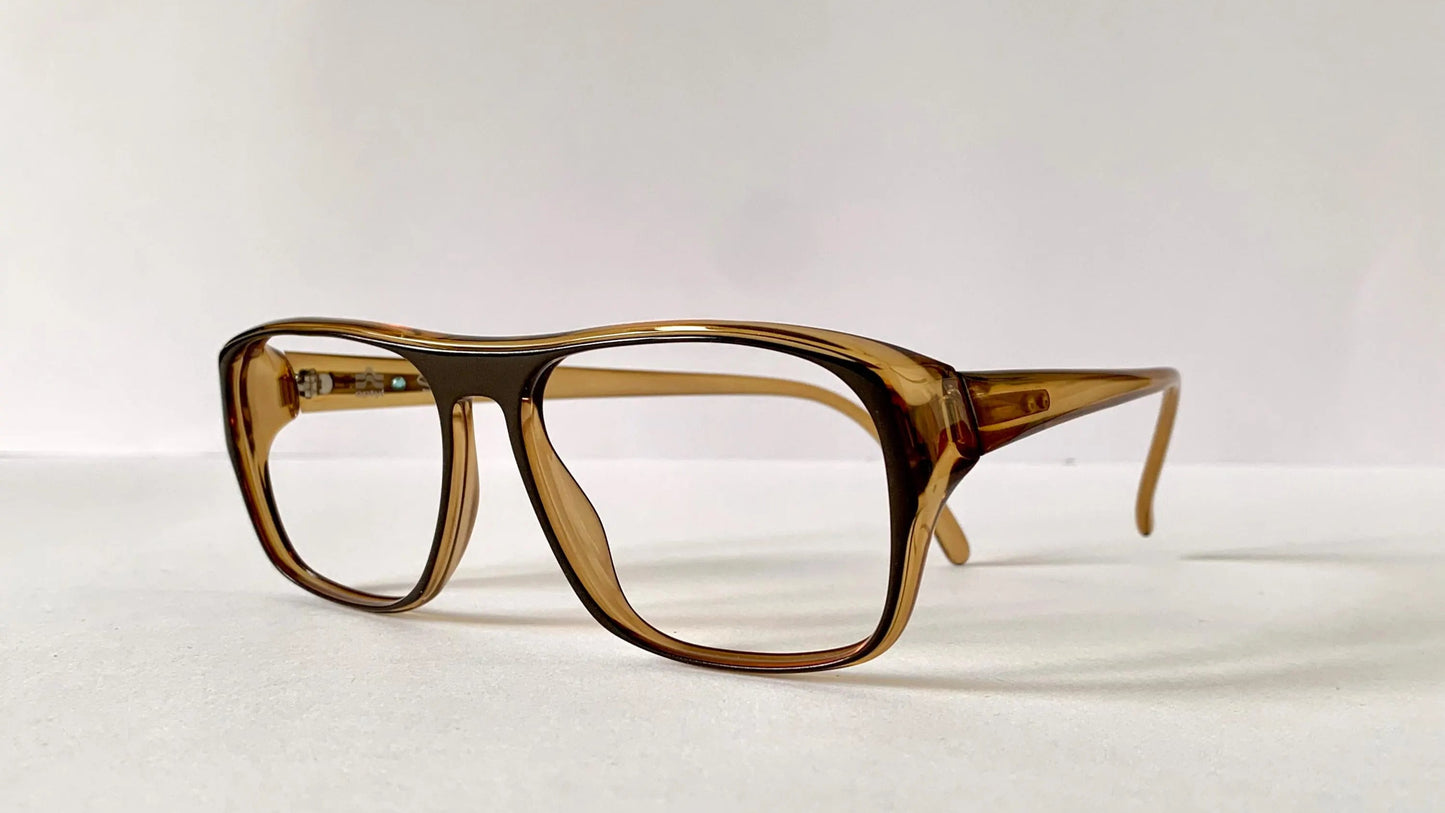Saphira 80s glasses - square brown frames