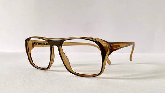 Saphira 80s glasses - square brown frames