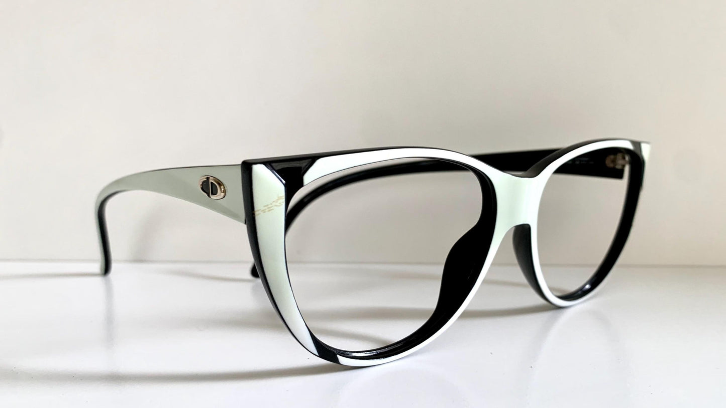 Christian Dior 80s Vintage glasses - 2349 black and white frames