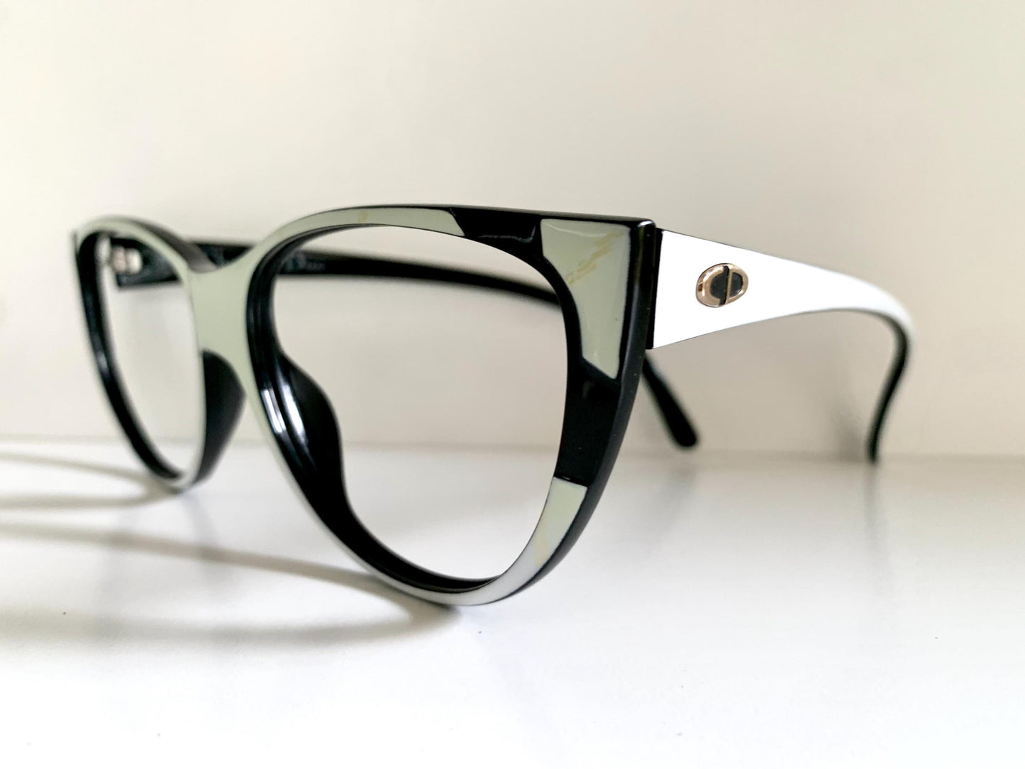 Christian Dior 80s Vintage glasses - 2349 black and white frames