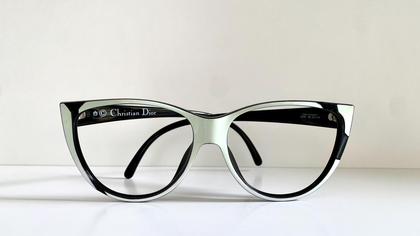 Christian Dior 80s Vintage glasses - 2349 black and white frames