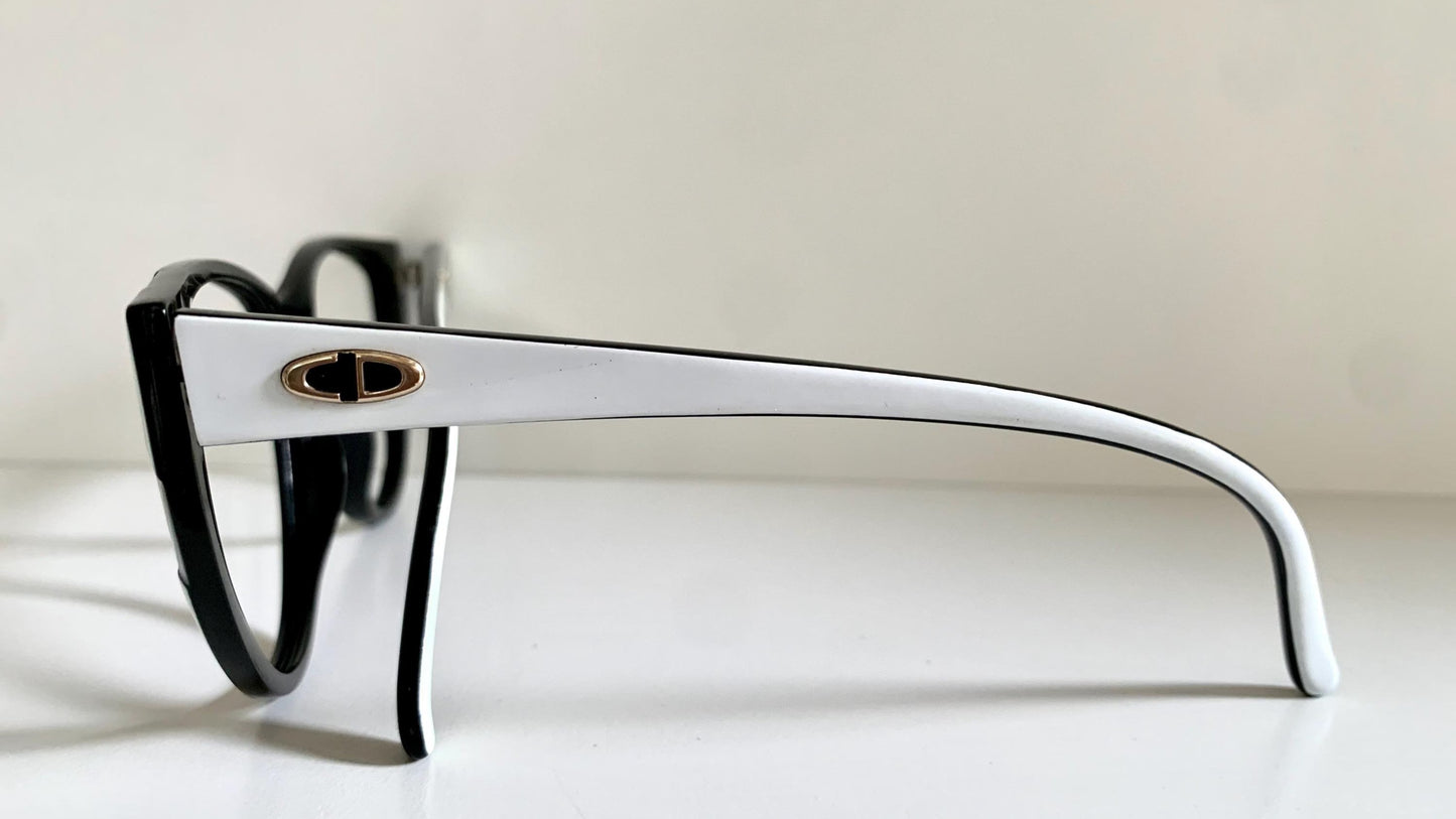 Christian Dior 80s Vintage glasses - 2349 black and white frames