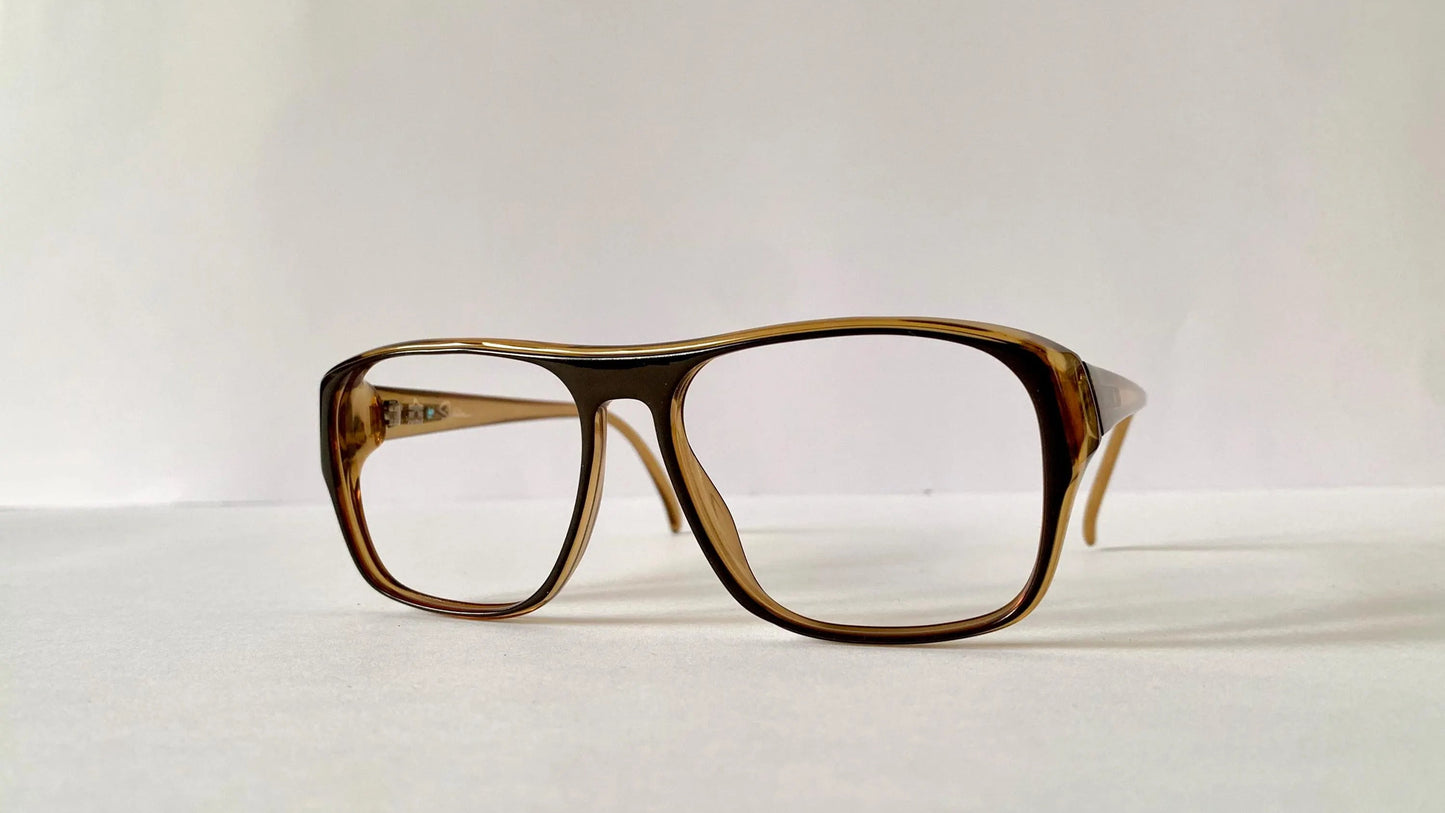 Saphira 80s glasses - square brown frames