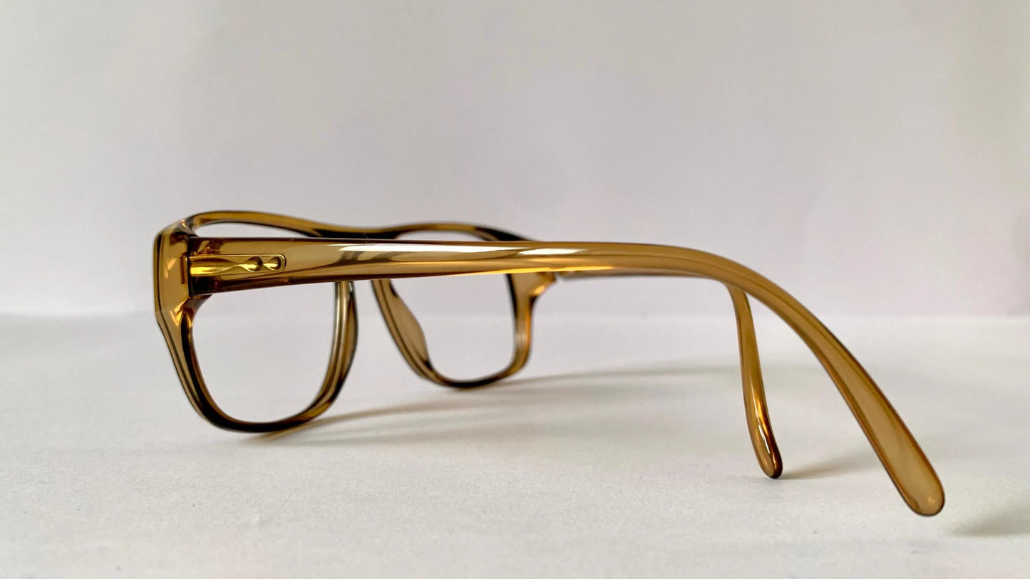Saphira 80s glasses - square brown frames