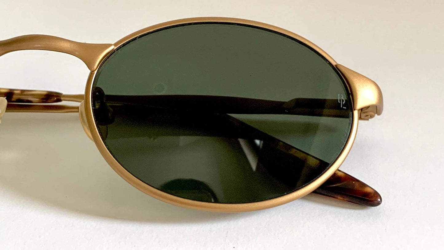 Ray Ban B&L USA vintage sunglasses - W2981 Highstreet brushed gold oval frames