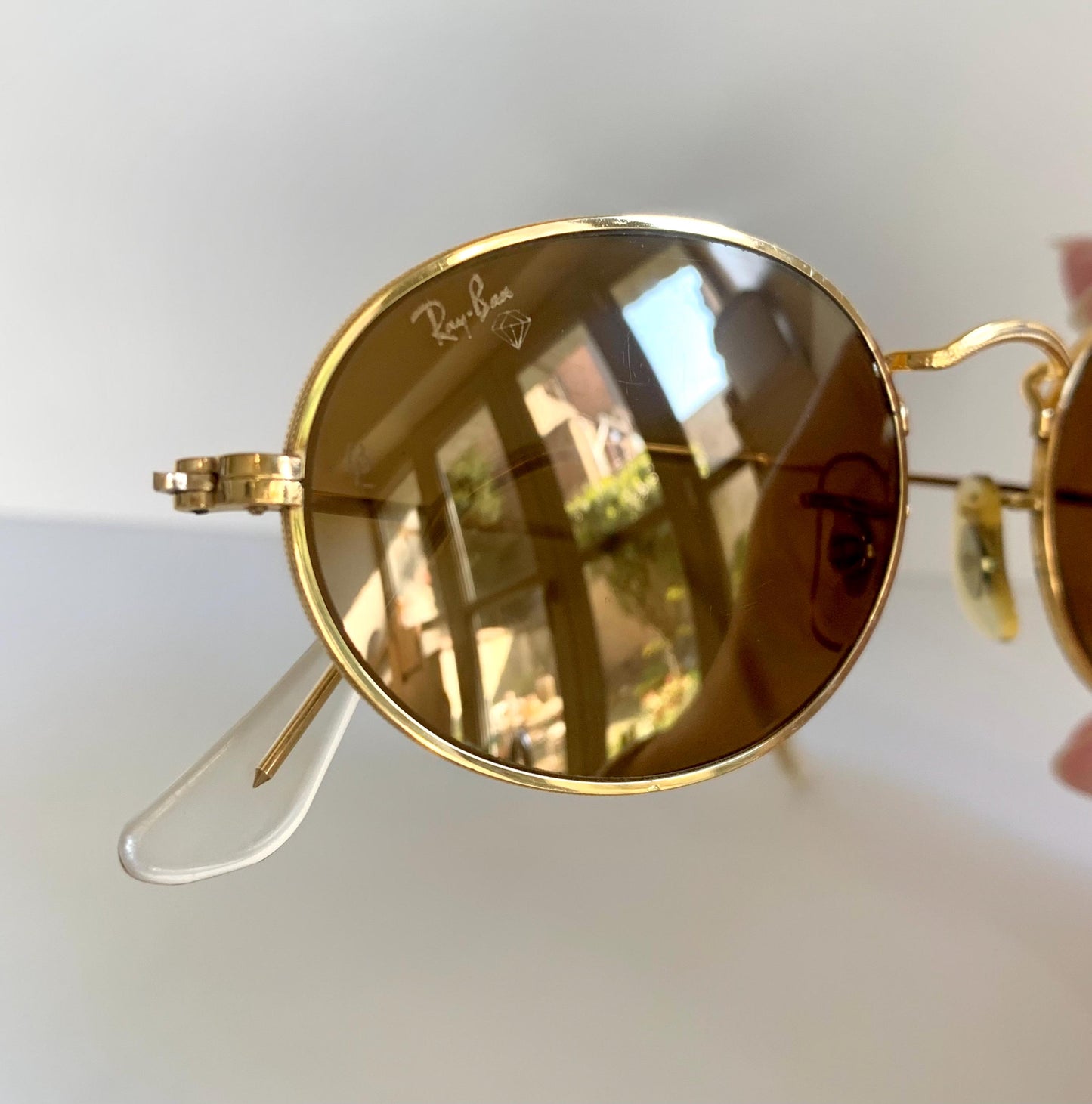 Ray Ban B&L USA - Diamond Hard W1919 90s 24k plated mirrored vintage sunglasses
