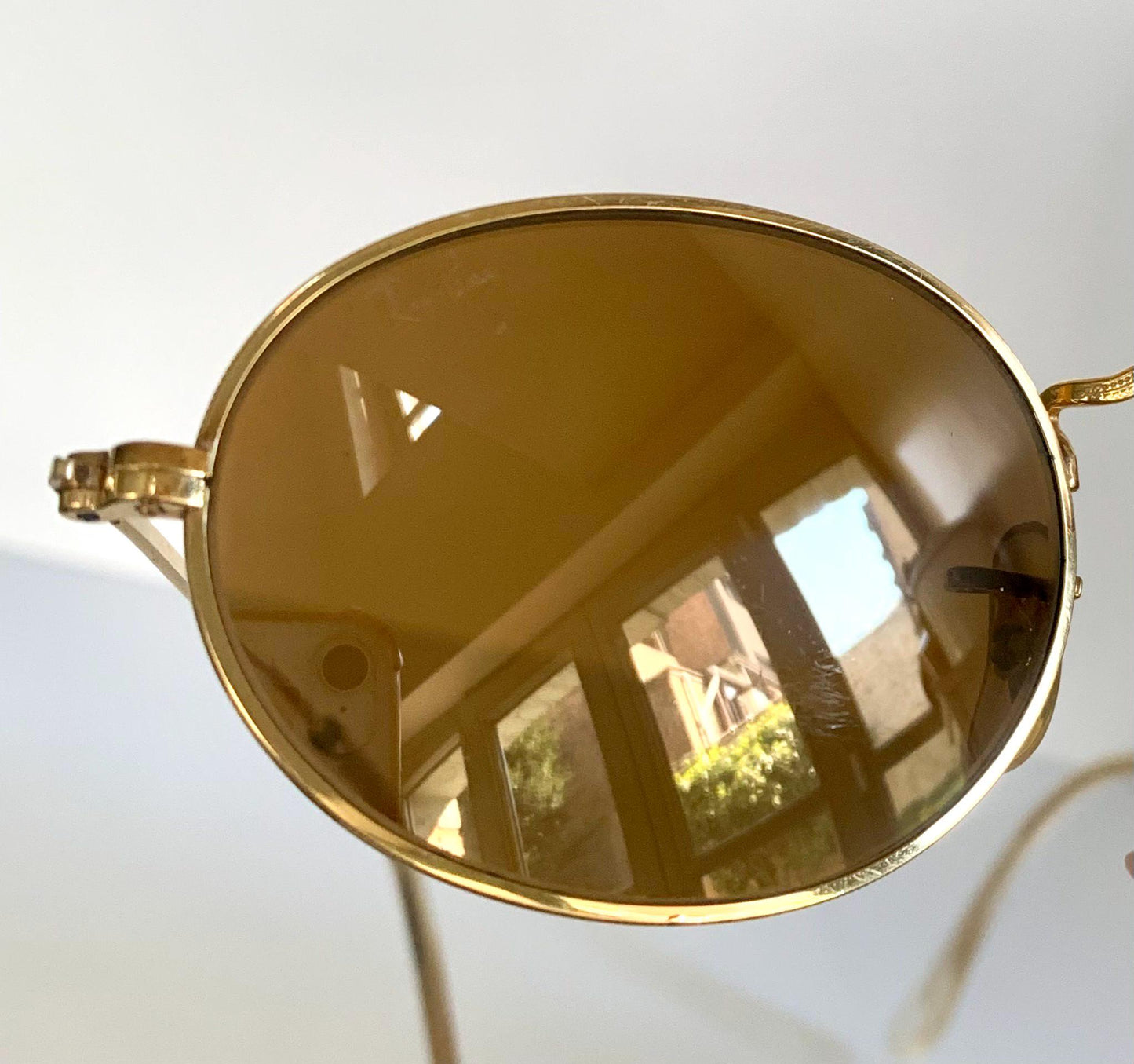 Ray Ban B&L USA - Diamond Hard W1919 90s 24k plated mirrored vintage sunglasses