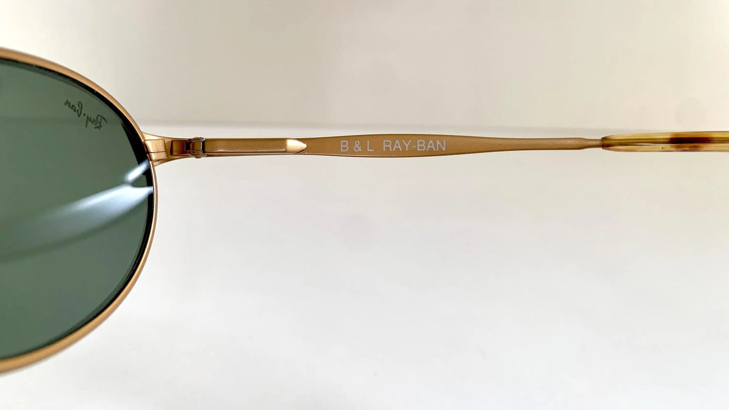 Ray Ban B&L USA vintage sunglasses - W2981 Highstreet brushed gold oval frames