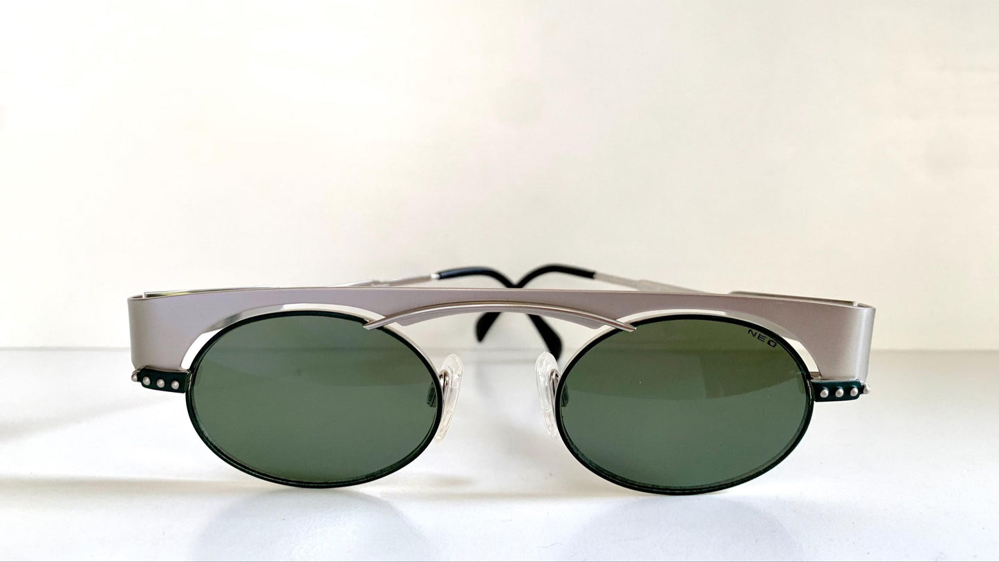 Neostyle Holiday vintage sunglasses - 967 silver and green frame