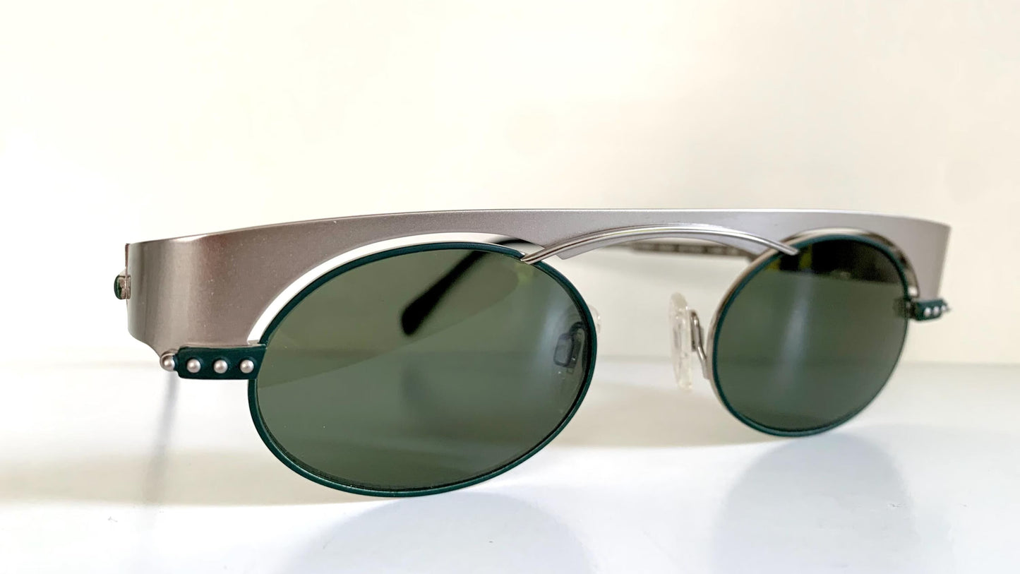 Neostyle Holiday vintage sunglasses - 967 silver and green frame