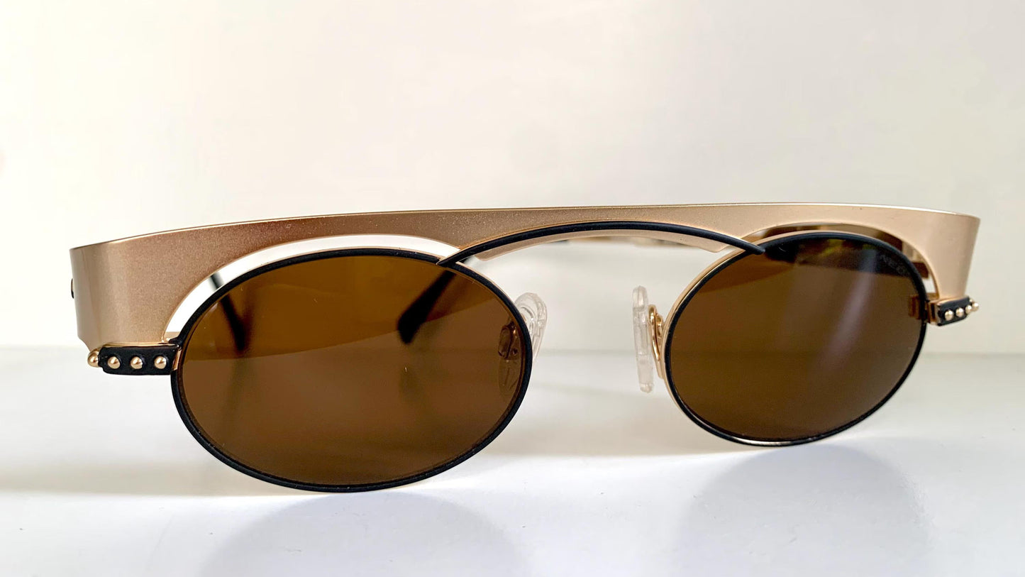 Neostyle holiday vintage sunglasses - 967 gold and black frame