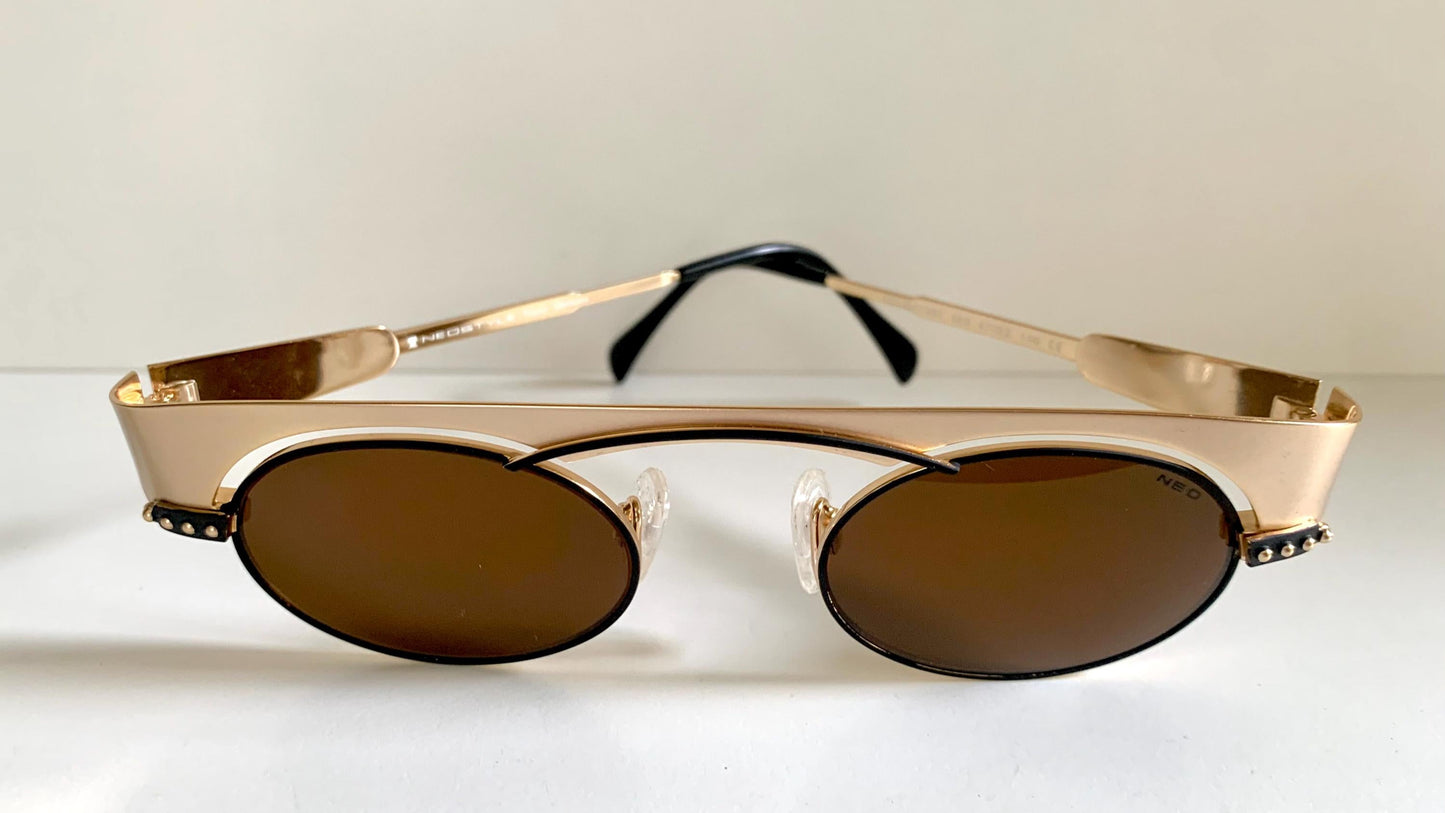 Neostyle holiday vintage sunglasses - 967 gold and black frame