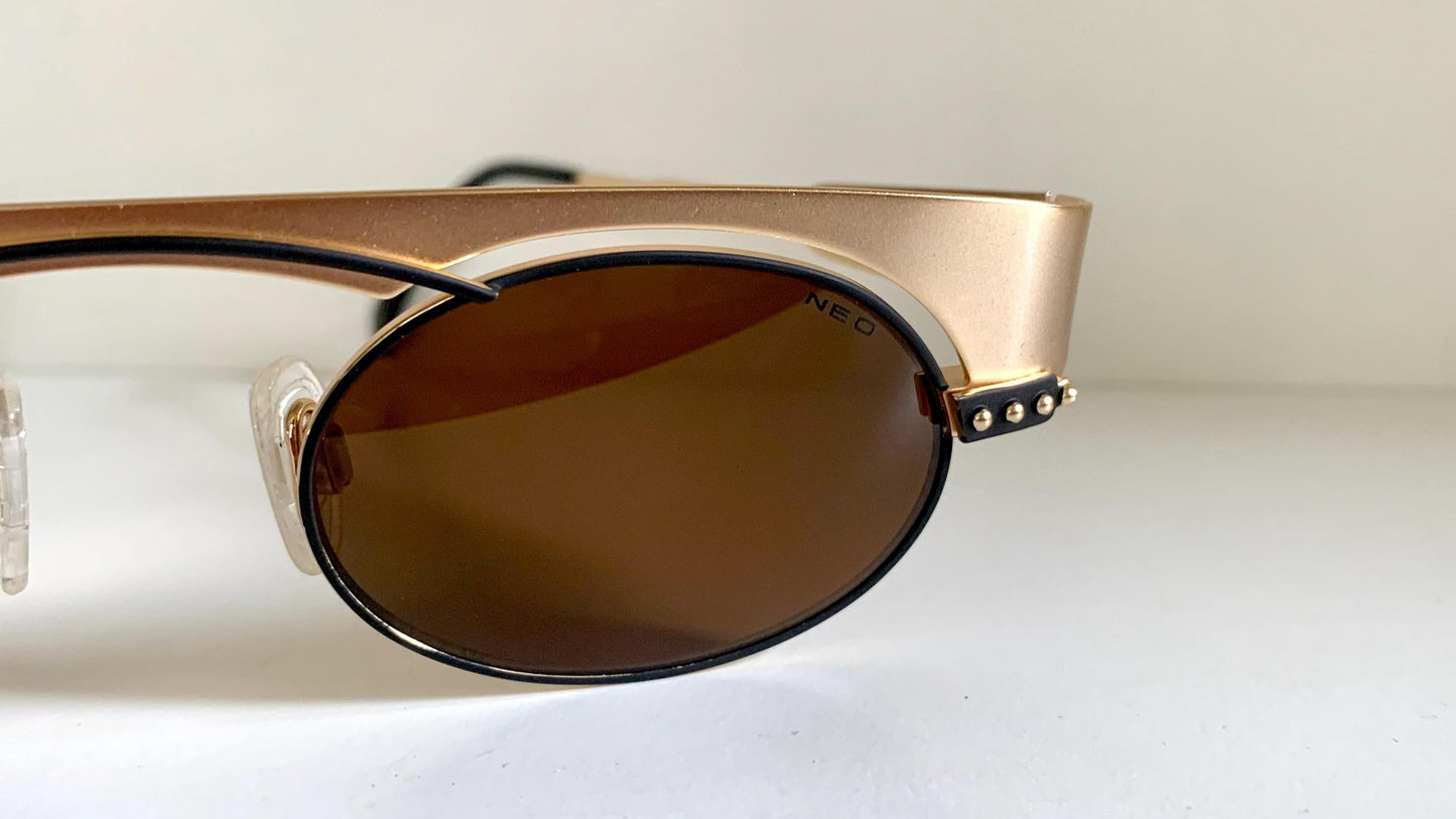Neostyle holiday vintage sunglasses - 967 gold and black frame