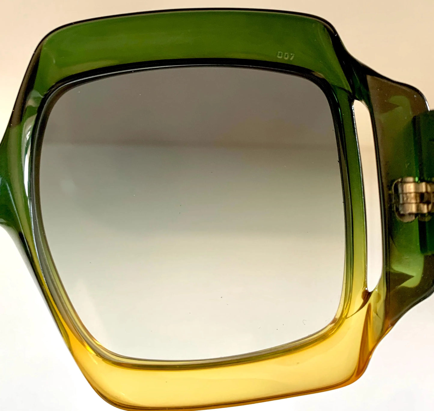 Christian Dior 80s vintage sunglasses - XXL green and yellow frame
