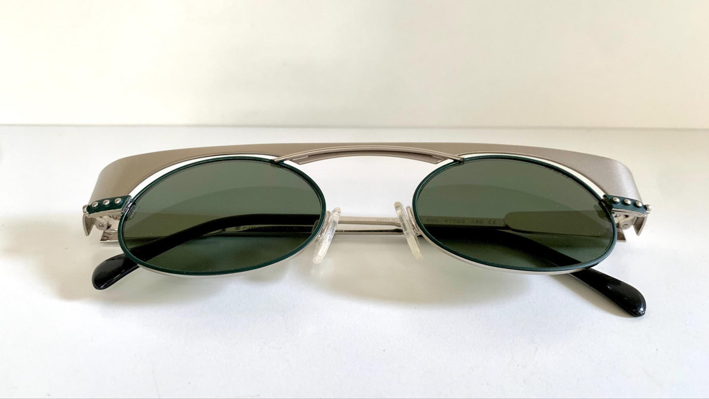 Neostyle Holiday vintage sunglasses - 967 silver and green frame