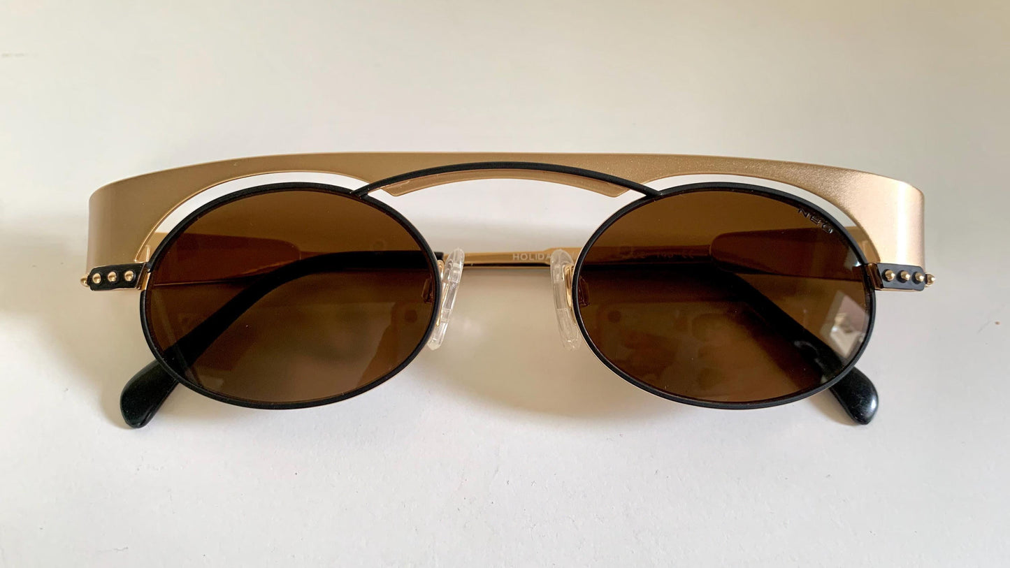 Neostyle holiday vintage sunglasses - 967 gold and black frame