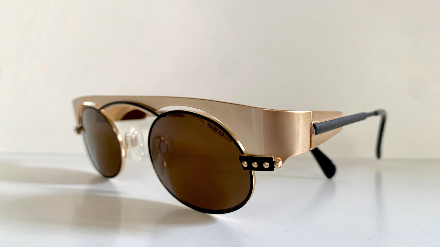 Neostyle holiday vintage sunglasses - 967 gold and black frame