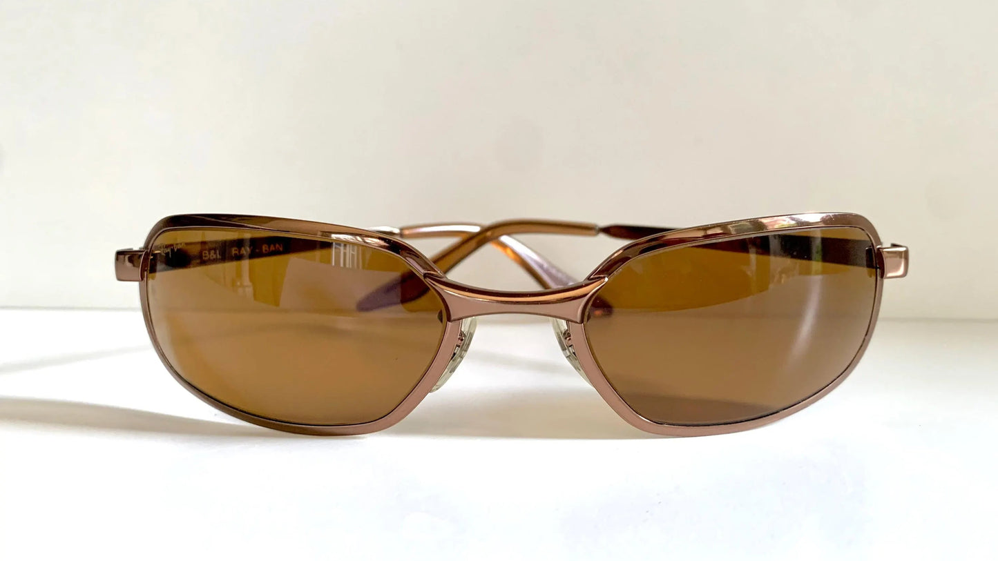 Ray Ban B&L USA vintage sunglasses - W2643 Sidestreet Mondo bronze rectangle frame