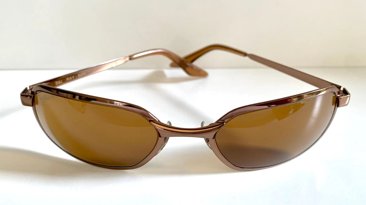 Ray Ban B&L USA vintage sunglasses - W2643 Sidestreet Mondo bronze rectangle frame