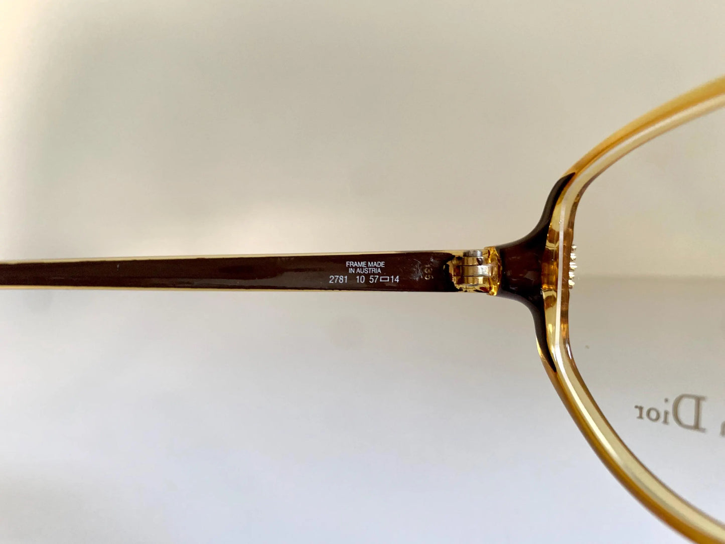 Christian Dior Vintage glasses - 2781 yellow acetate 80s frames