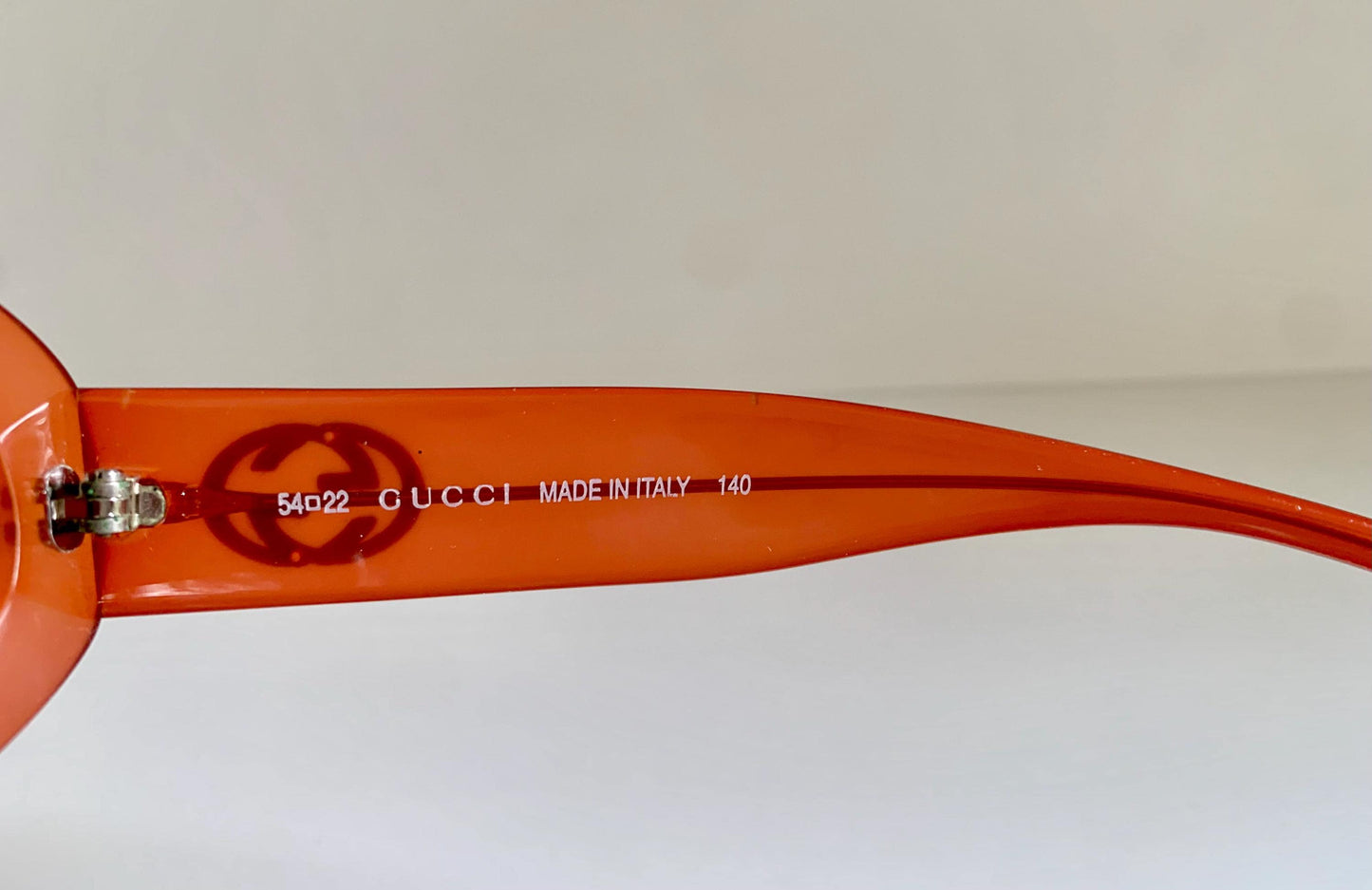 Gucci 90s vintage sunglasses - oval dark orange frame