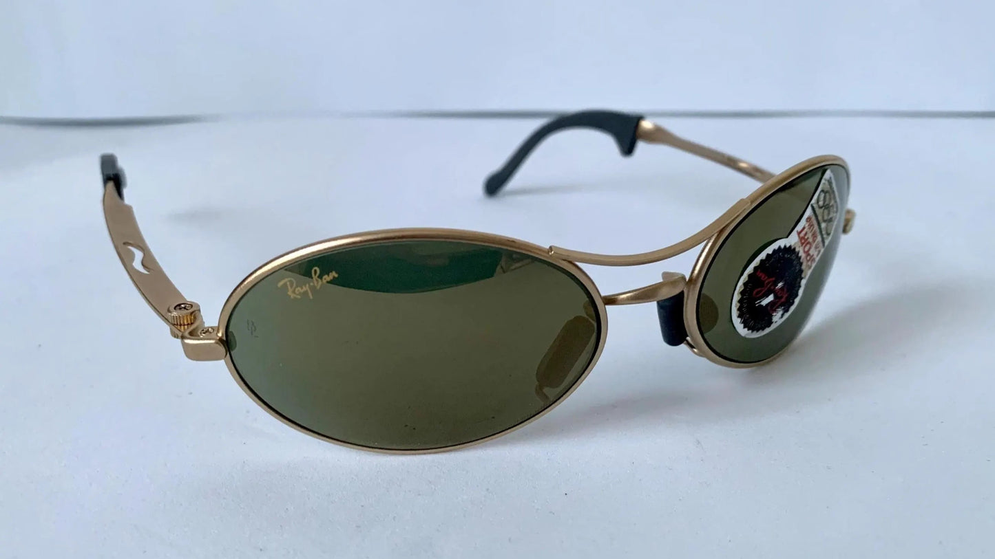 Ray Ban B&L USA vintage sunglasses - rare W2307 Orbs Ellipse golden mirrored frame