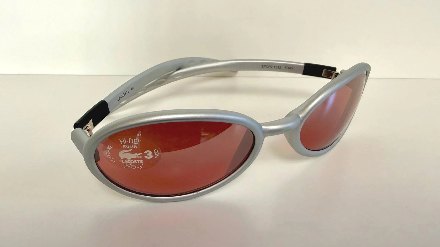Lacoste Sport 00s vintage sunglasses - silver matte frame