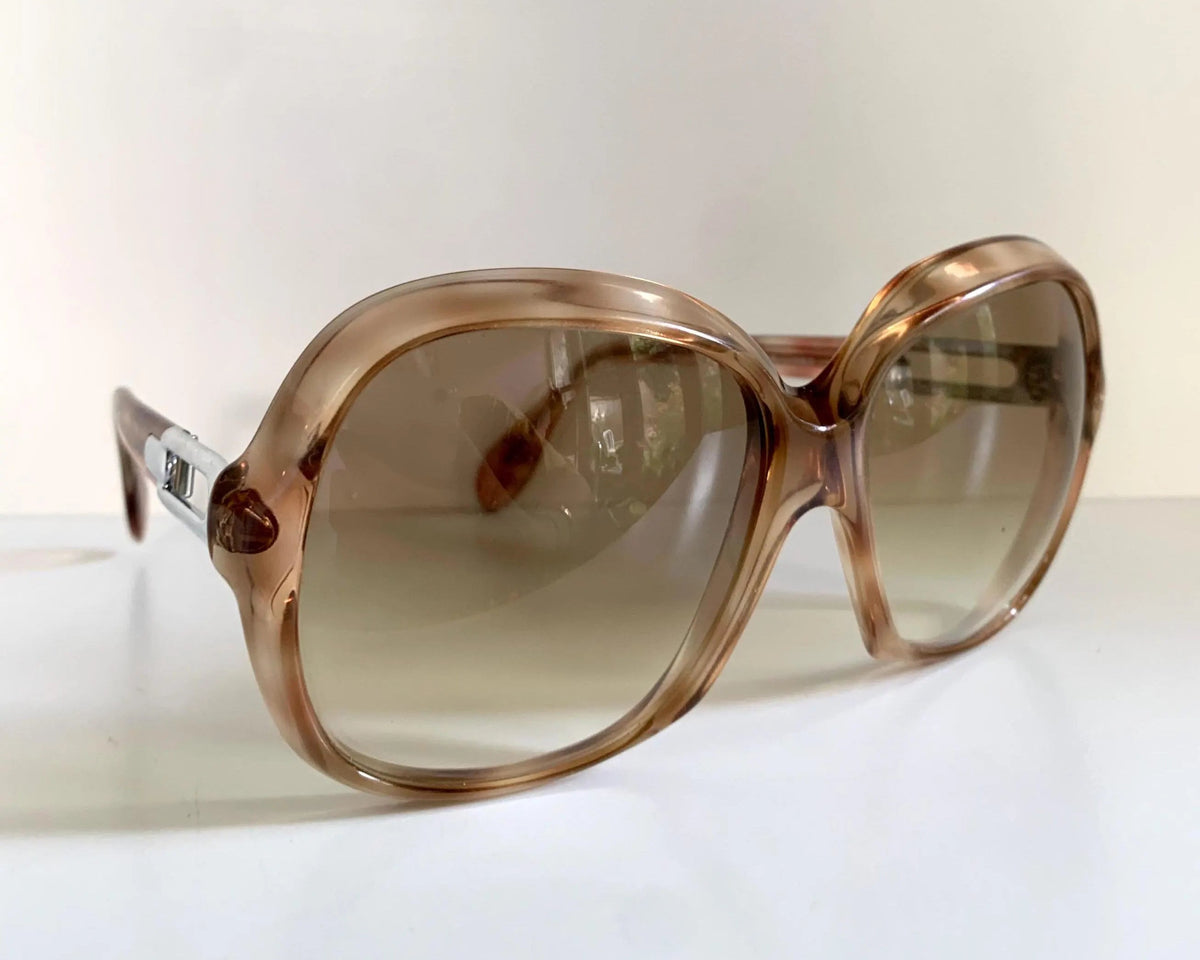 Vintage 80er-Jahre-Sonnenbrille – Braune Acetatrahmen, hergestellt in Frankreich