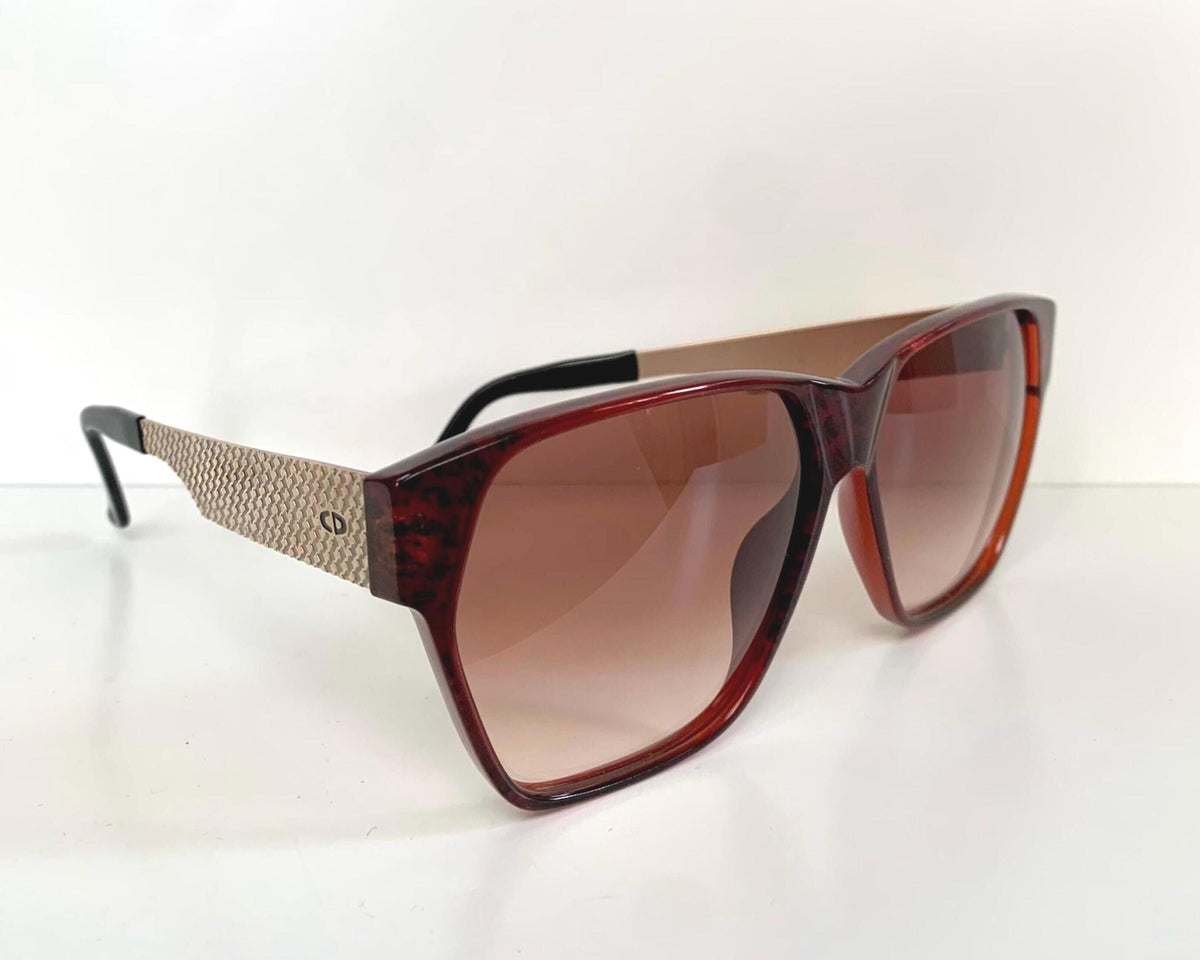 Christian Dior Vintage Sonnenbrille - 2056 XL silberne und grüne Fassung
