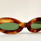Cat eye 70s vintage sunglasses - Brown acetate frames made in France