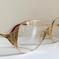 Christian Dior Vintage glasses - 2362 strass golden metal frames
