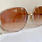 Christian Dior leather XXL vintage sunglasses - 2250 white and brown python frames
