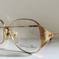 Christian Dior Vintage glasses - 2362 strass golden metal frames