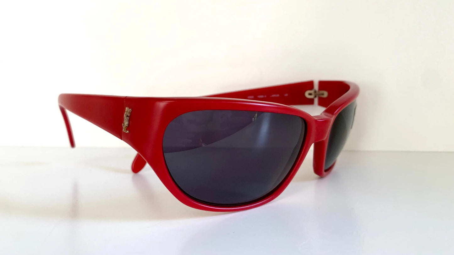 Yves Saint Laurent 00s sunglasses - 6505 red frame YSL logos