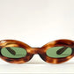 Cat eye 70s vintage sunglasses - Brown acetate frames made in France