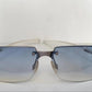Prada 00s Y2K vintage sunglasses - blue rimless frames