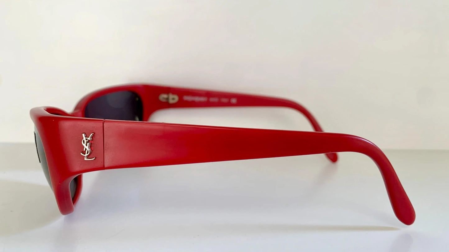 Yves Saint Laurent 00s sunglasses - 6505 red frame YSL logos