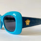 Gianni Versace vintage 90s sunglasses - 417/P 938 blue leather frames