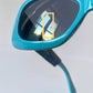 Gianni Versace vintage 90s sunglasses - 417/P 938 blue leather frames