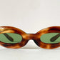 Cat eye 70s vintage sunglasses - Brown acetate frames made in France