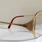 Christian Dior Vintage glasses - 2362 strass golden metal frames