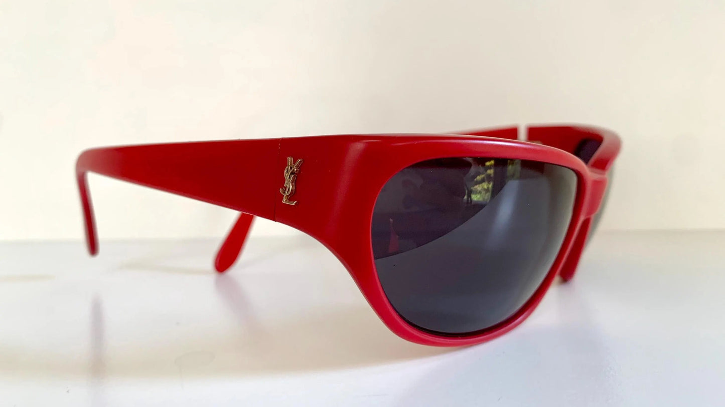 Yves Saint Laurent 00s sunglasses - 6505 red frame YSL logos