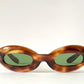 Cat eye 70s vintage sunglasses - Brown acetate frames made in France