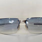 Prada 00s Y2K vintage sunglasses - blue rimless frames