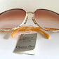 Christian Dior leather XXL vintage sunglasses - 2250 white and brown python frames