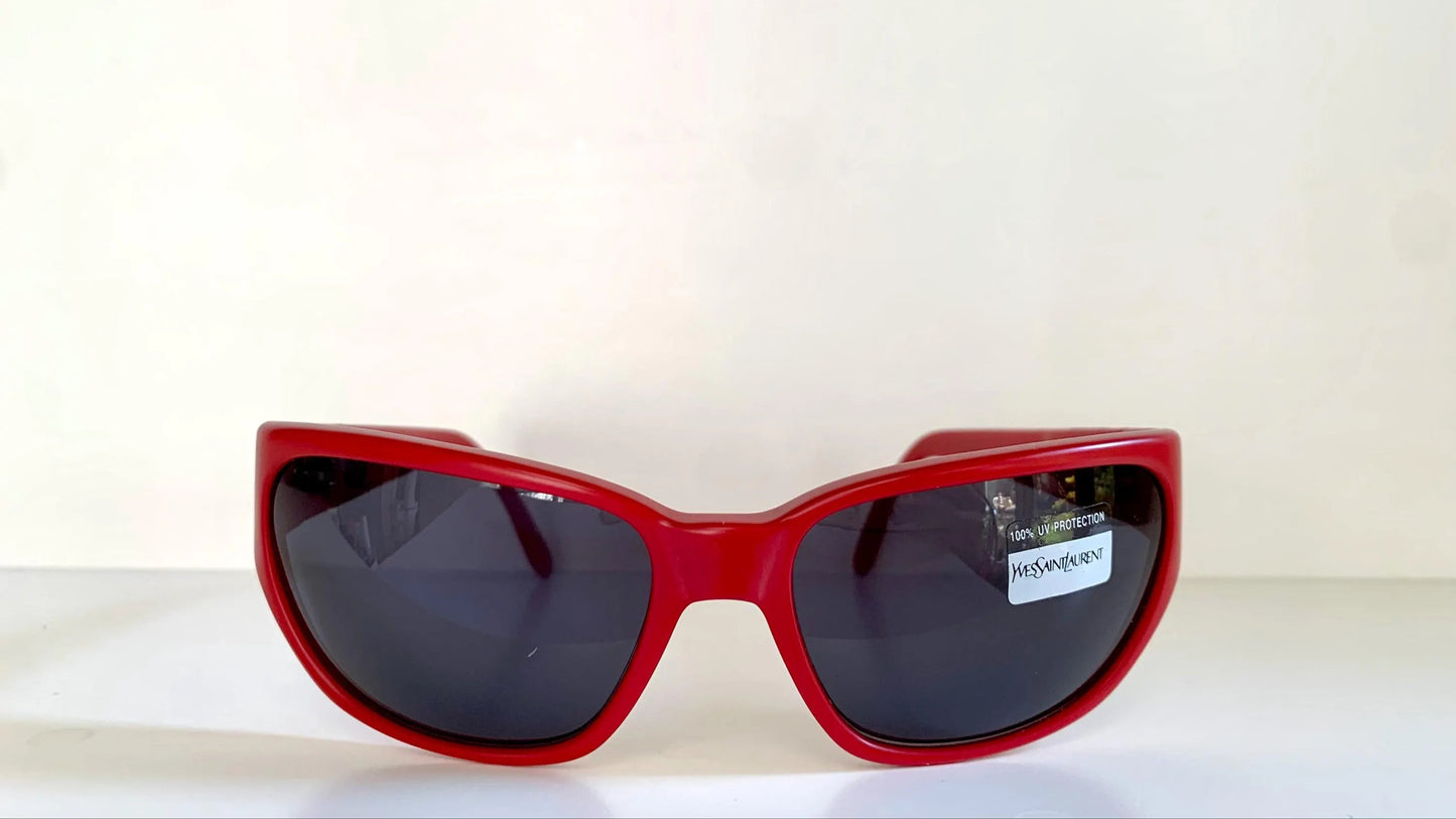 Yves Saint Laurent 00s sunglasses - 6505 red frame YSL logos