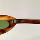 Cat eye 70s vintage sunglasses - Brown acetate frames made in France