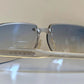Prada 00s Y2K vintage sunglasses - blue rimless frames