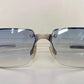 Prada 00s Y2K vintage sunglasses - blue rimless frames